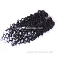 factory price soft curly virgin indian hair clip in lace closure